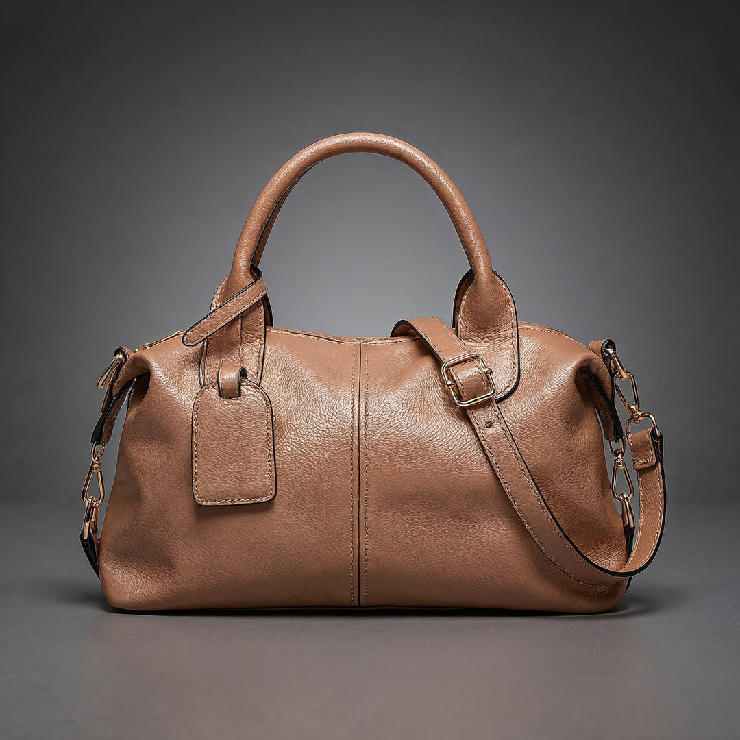 Leather handbag product photo