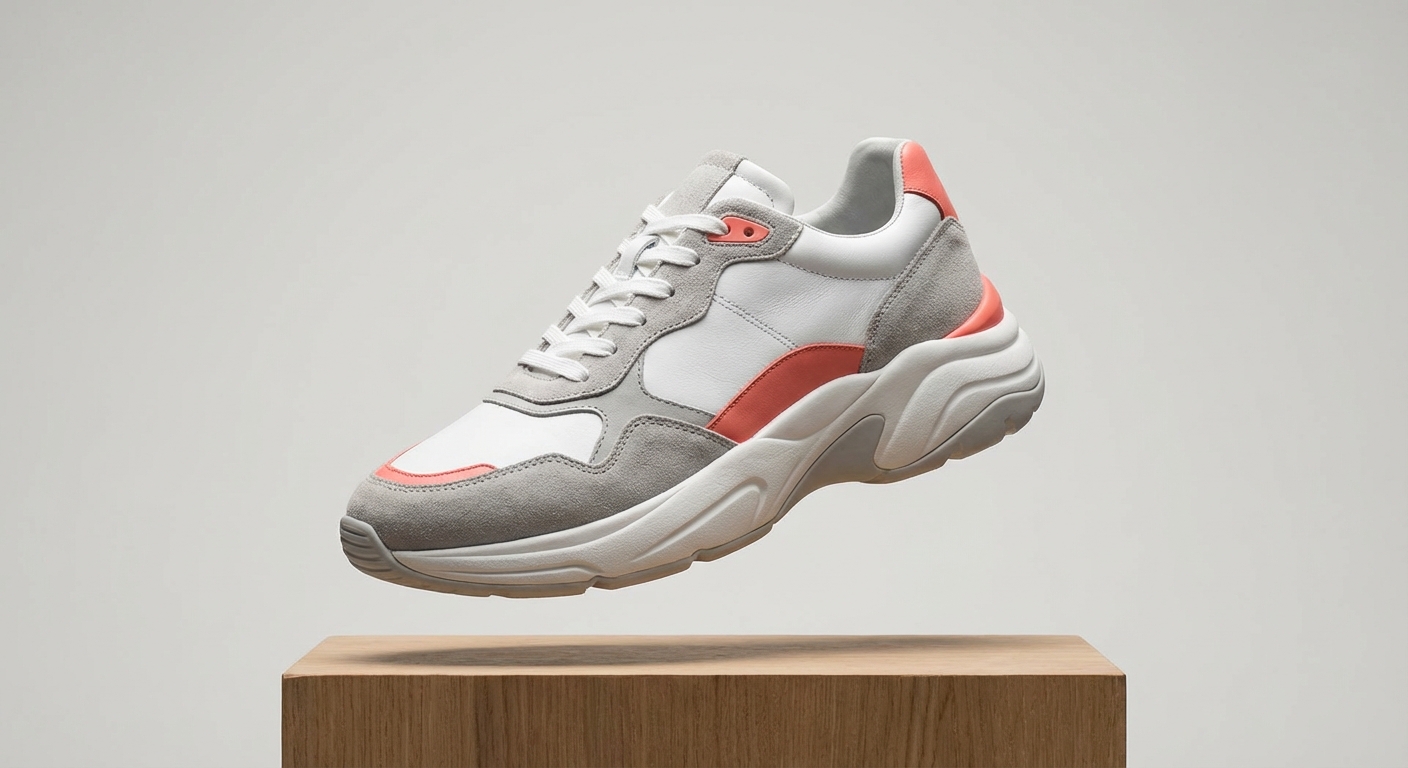 Single sneaker product photo on a studio background